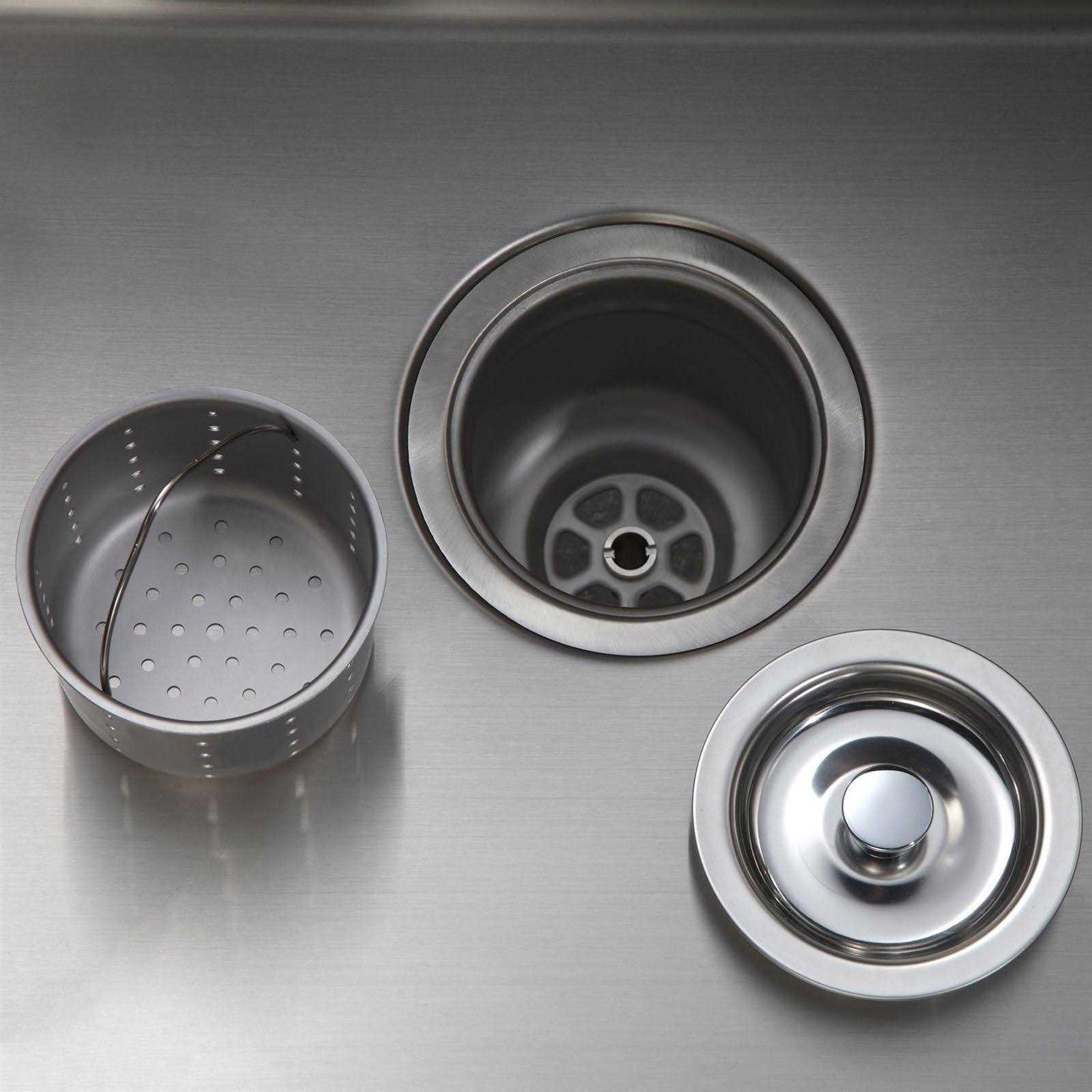 Kraus Premier 16-Gauge Undermount 50/50 Double Bowl Kitchen Sink Stainless Steel 32 KBU22 - Cheap Fitting