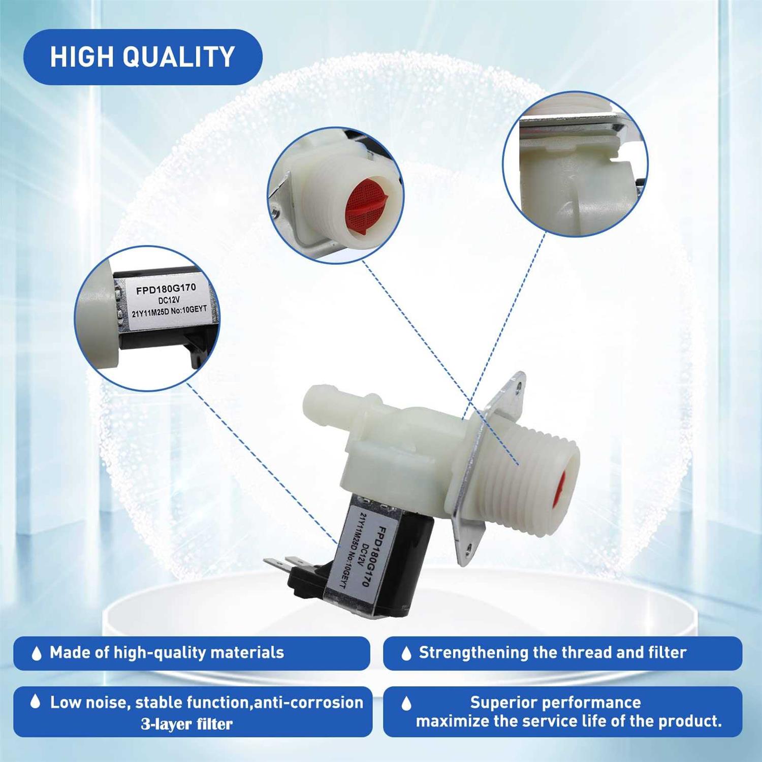 Newly Upgraded DD81-02265A Dishwasher water valve Replace Model 6740000046A 10A50100 ect Compatible with samsung Dishwasher water inlet valve - Cheap Fitting