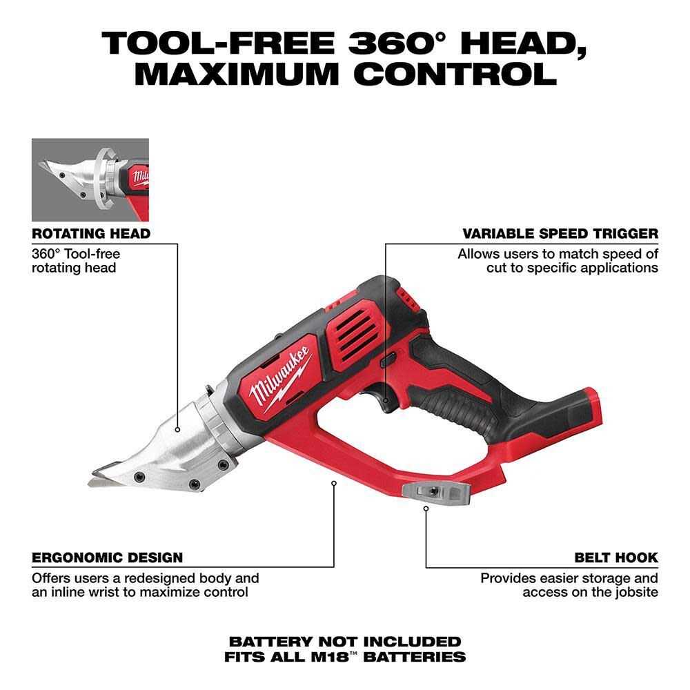 2635-20 Milwaukee M18 Cordless 18 Gauge Double Cut Shear - Cheap Fitting