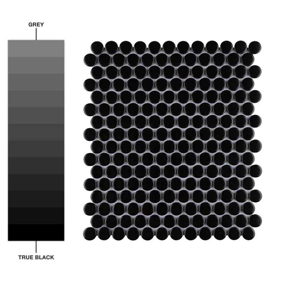 Metro 0.75 x 0.75 Porcelain Mosaic Penny Round Wall & Floor Tile Merola Tile - Cheap Fitting