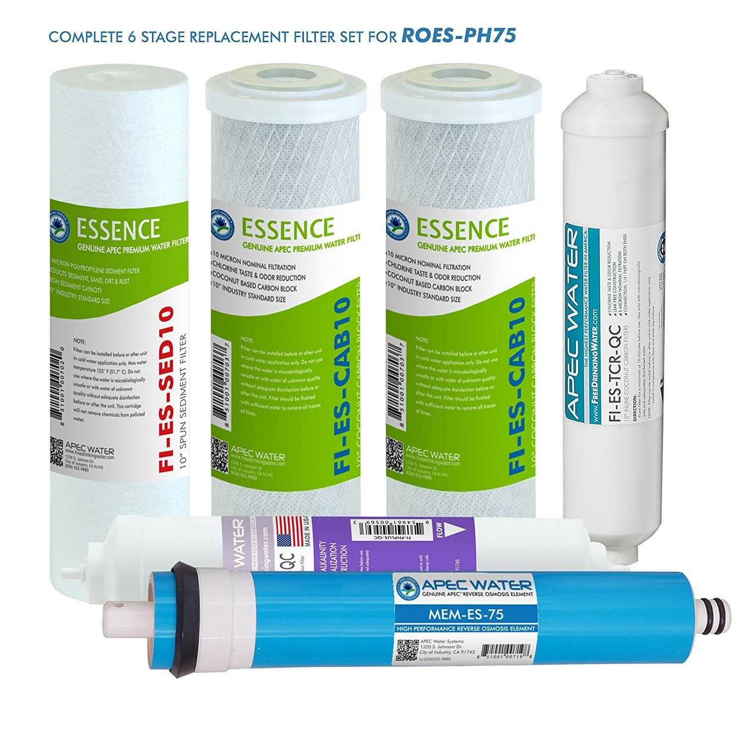 APEC Top Tier Alkaline Mineral pH+ 75 GPD 6-Stage Ultra Safe Reverse Osmosis Drinking Water Filter System - Cheap Fitting