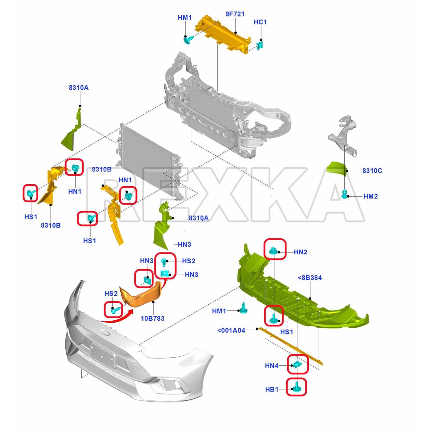Rexka 15 Sets T30 Engine Splash Shield Guard Undertray Cover Screws Bolt Nut Clip Kit Compatible with Ford Focus Fusion Escape Explorer C-Max - Cheap Fitting