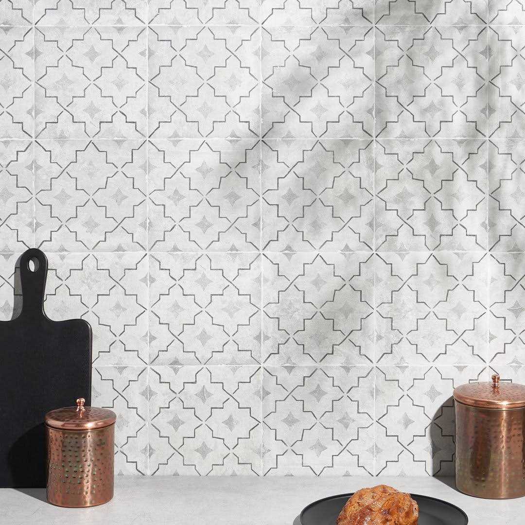 Ivy Hill Tile Patras Deco Como 7.87 in. x 7.87 in. Matte Porcelain Floor and Wall Tile - Cheap Fitting