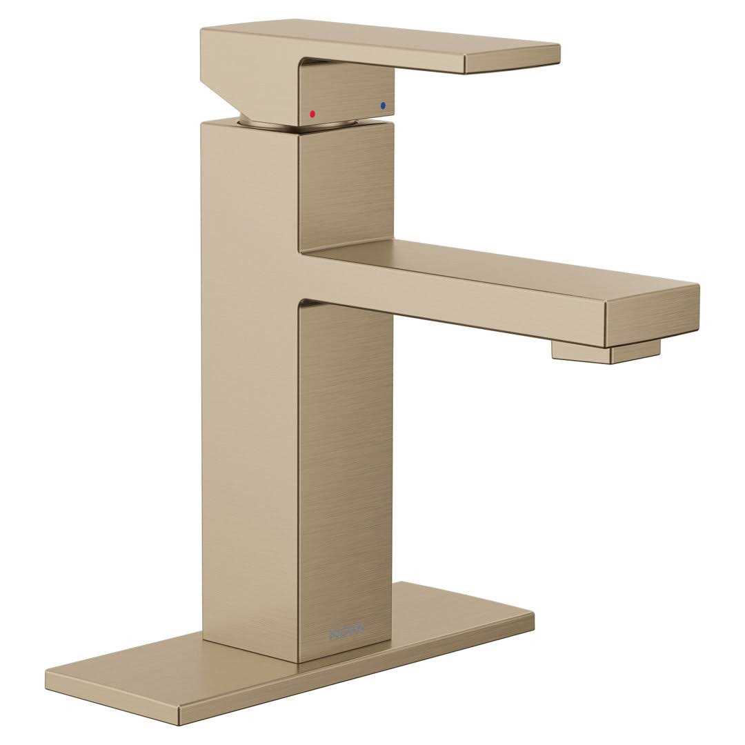Moen Revyl One-Handle Single Hole Bathroom Faucet with Drain Assembly Finish - Cheap Fitting