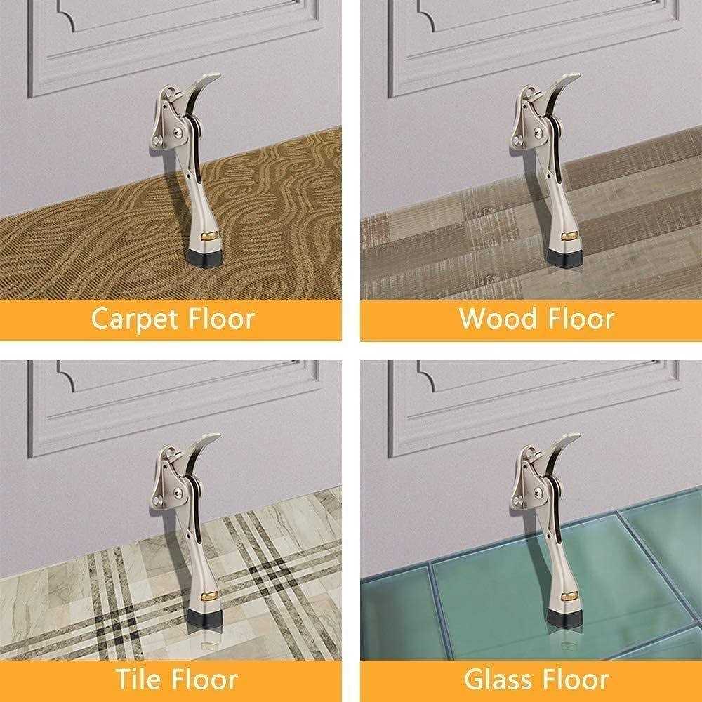 Gotega Door Stopper Kickdown Door Stop with One Touch Adjustable Height and Rubber Tip 4 Inches - Cheap Fitting