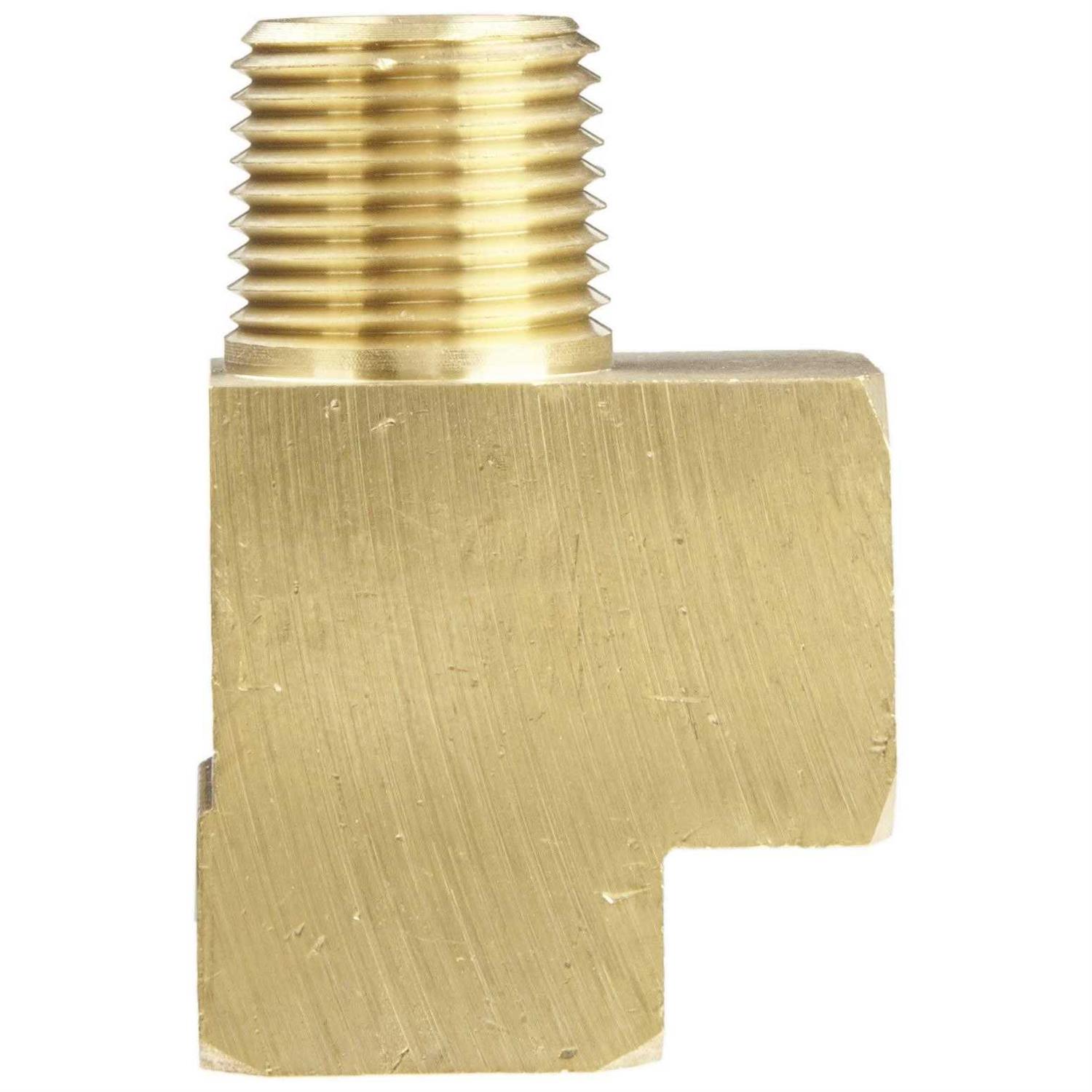 Anderson Metals Anderson Brass Pipe Fitting Barstock Street Tee Female Pipe x Male Pipe x Female Pipe - Cheap Fitting