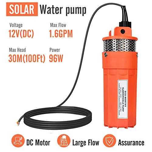 ECO-WORTHY Submersible Well Water with 10ft Cable 1.6GPM - Cheap Fitting