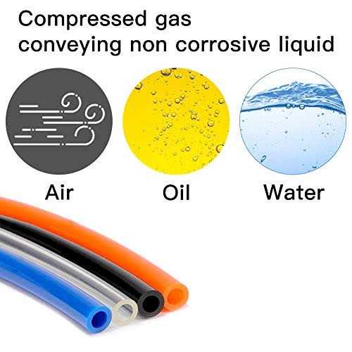 Quickun Pneumatic Tubing PU Polyurethane Tube Air Hose Line for Air Compressor Fitting or Fluid Transfer - Cheap Fitting