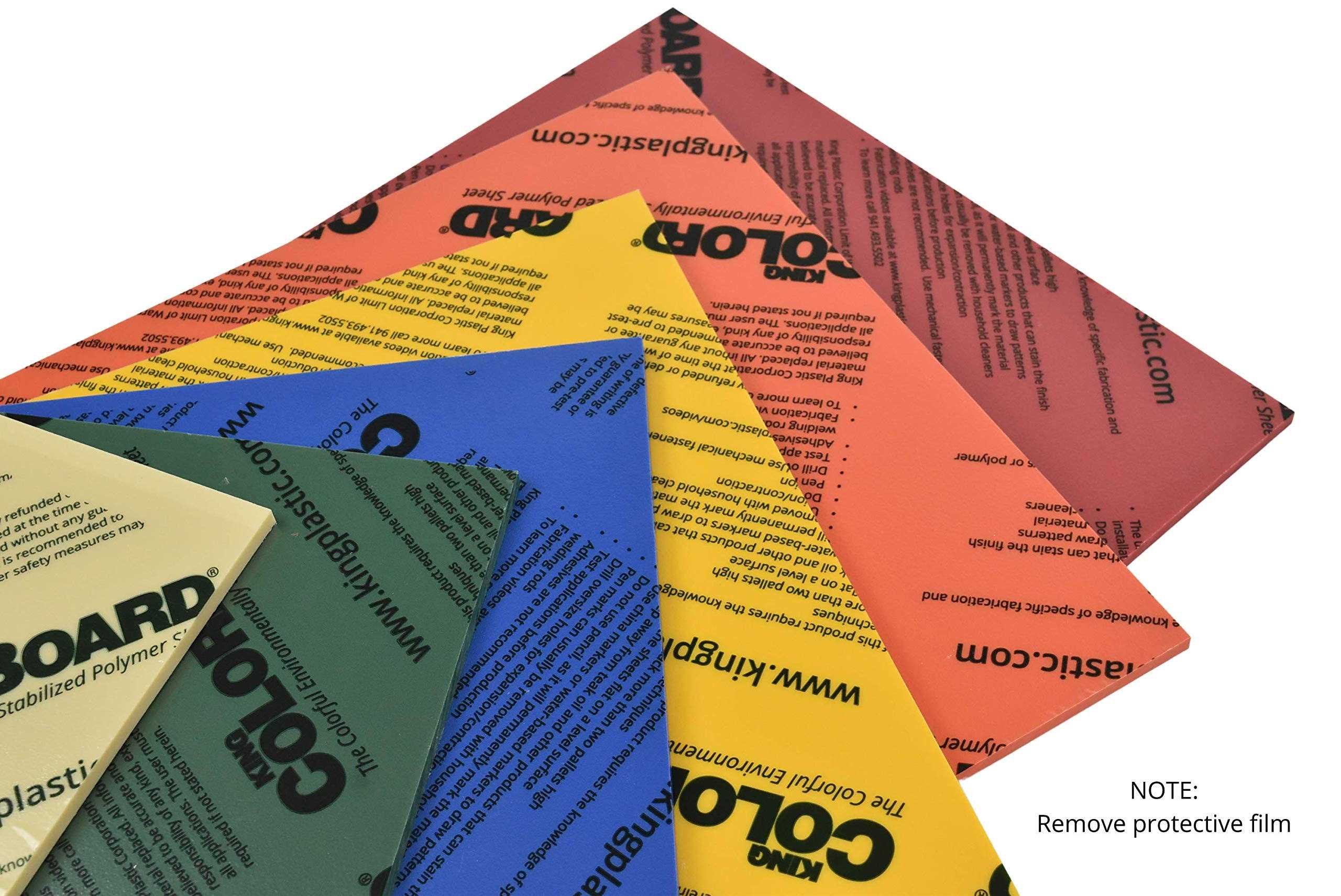 Buyplastic King ColorCore Plastic Sheet 1/4 x 12 x 24 - Cheap Fitting