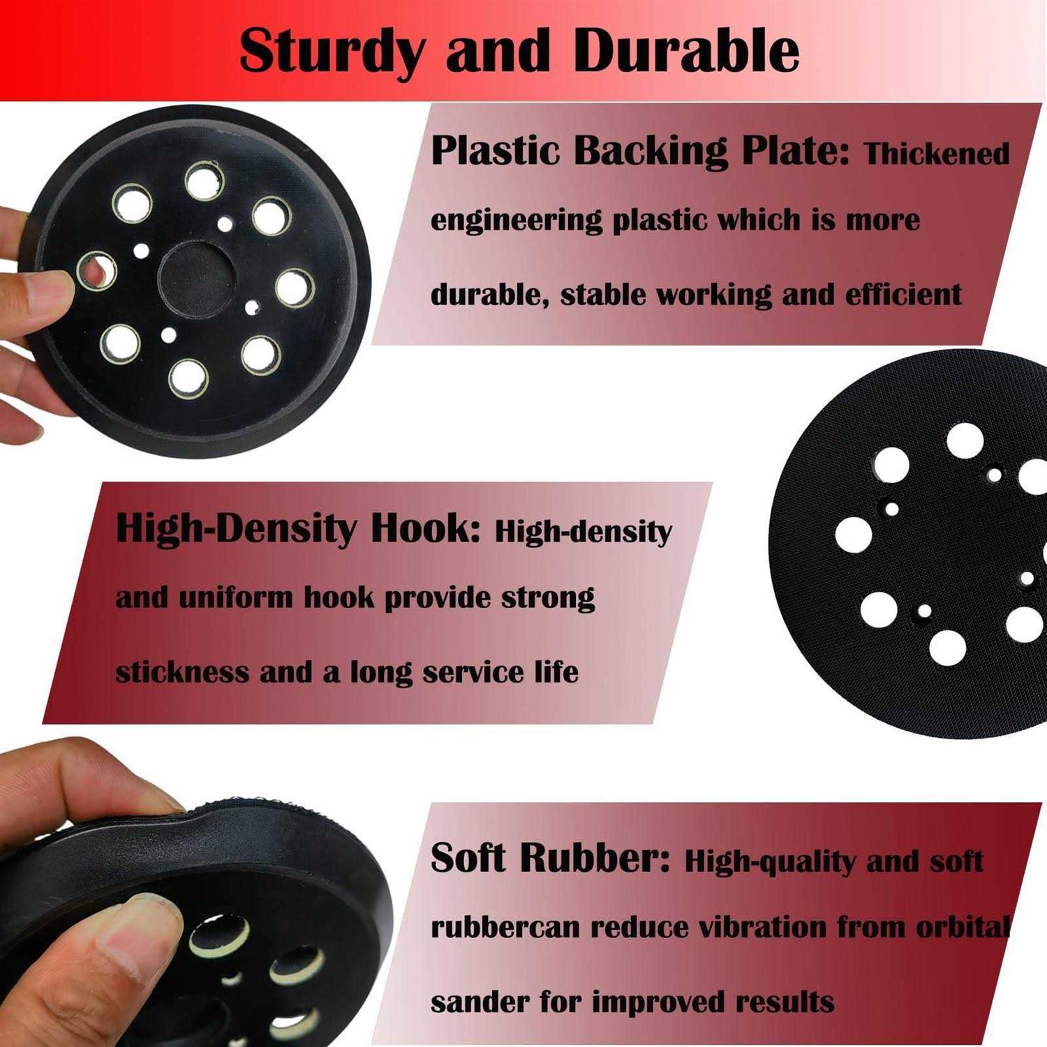 2 Pack 5 Universal Hook and Loop Orbital Sander Pad for Ryobi RS290 - Cheap Fitting