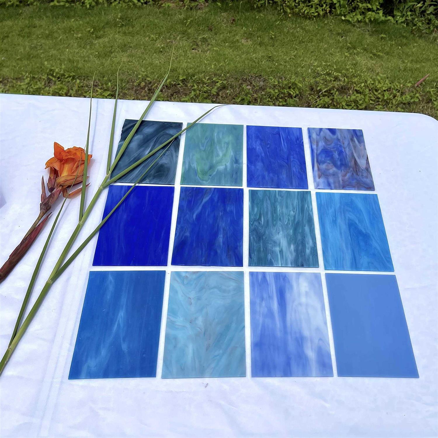 Unicoshape 12 Sheets Stained Glass Sheets Pack 6 X 4 Cathedral Glass - Cheap Fitting