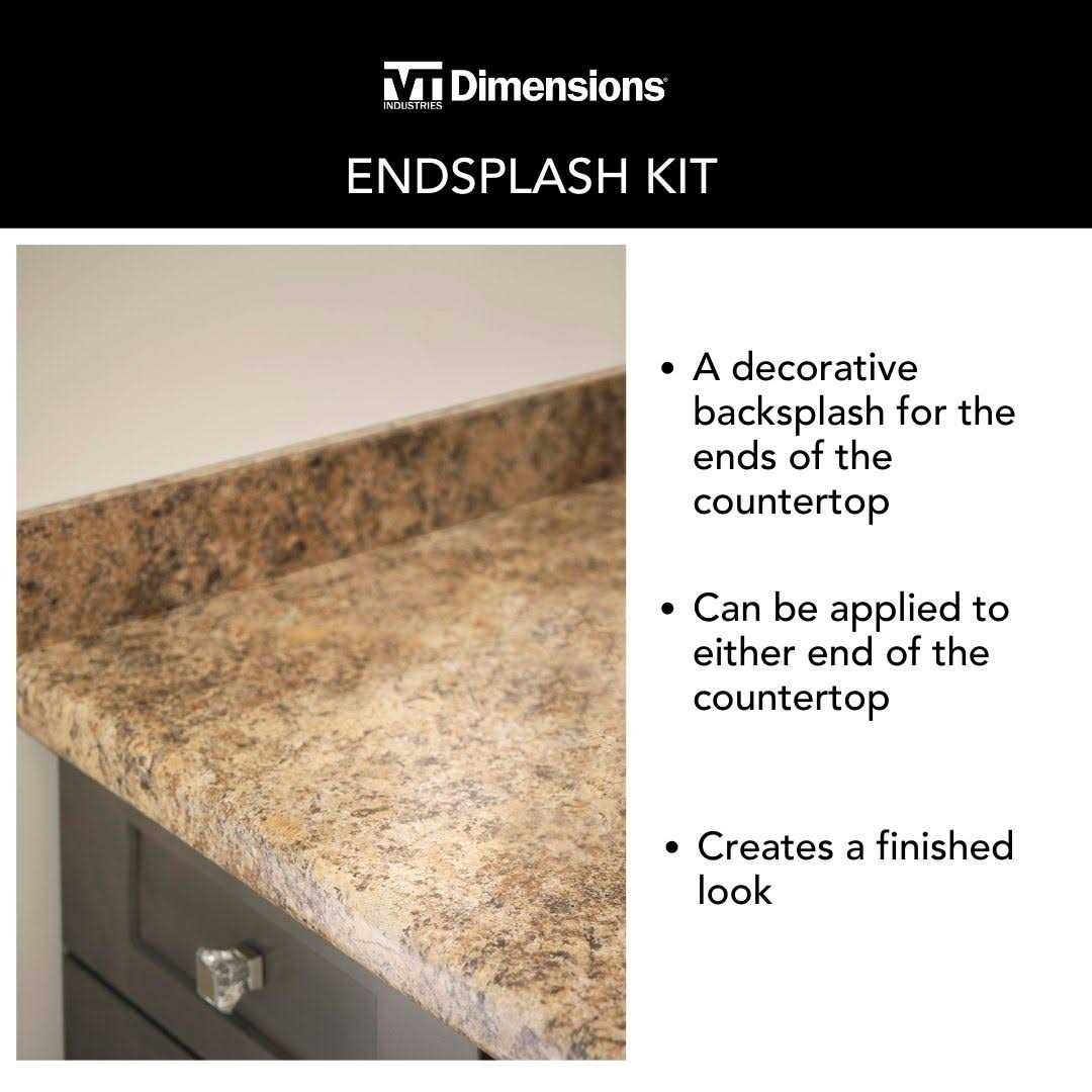 VT Dimensions Carrara Bianco Laminate Square Kitchen Countertop Side Splash 016949179996696-42 - Cheap Fitting