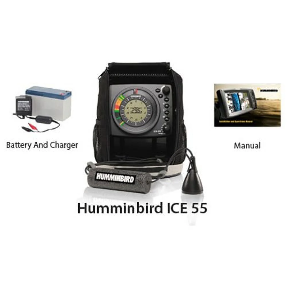 Humminbird 407040-1 ICE 55 Ice Fishing Flasher with 6-Color Fiber Optic LCD Display - Cheap Fitting