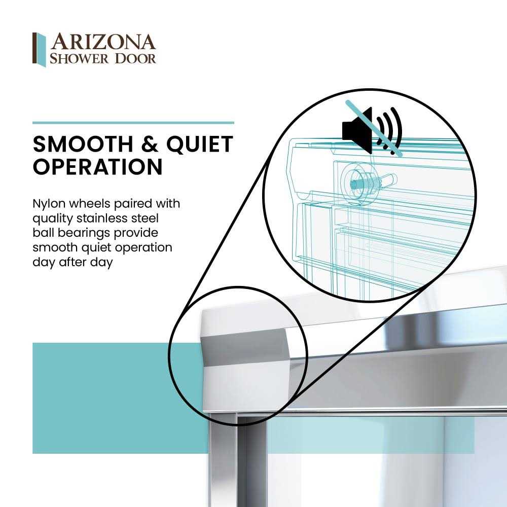 Arizona Shower Door SE48X703ORCL 46 W x 70 H Bypass Semi-Frameless Shower Door Finish - Cheap Fitting