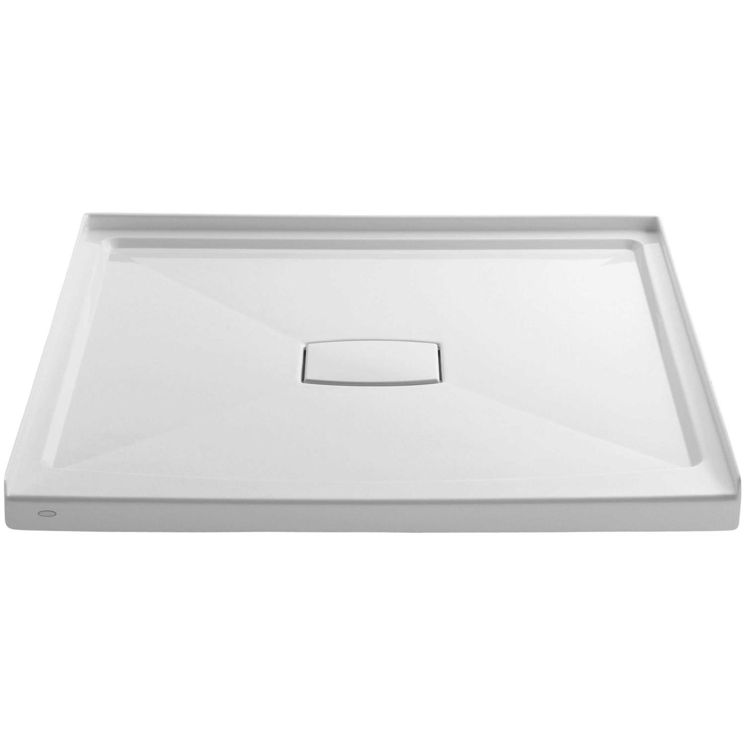 KOHLER Archer 48 x 48 Single Threshold Center Drain Shower Base with Removable Cover - Cheap Fitting