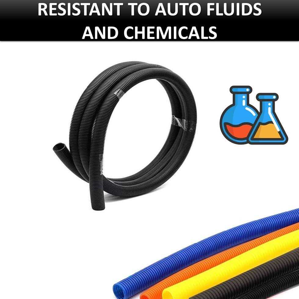 Kable Kontrol Split Wire Loom Tubing 1/4” Inch 10 Ft Long - Cheap Fitting