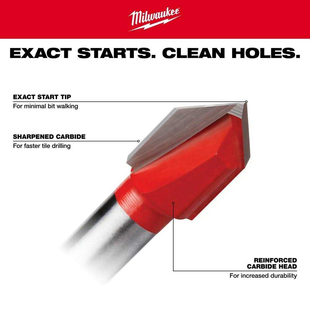 Milwaukee 48-20-8988 Glass and Tile Bit Set - Cheap Fitting