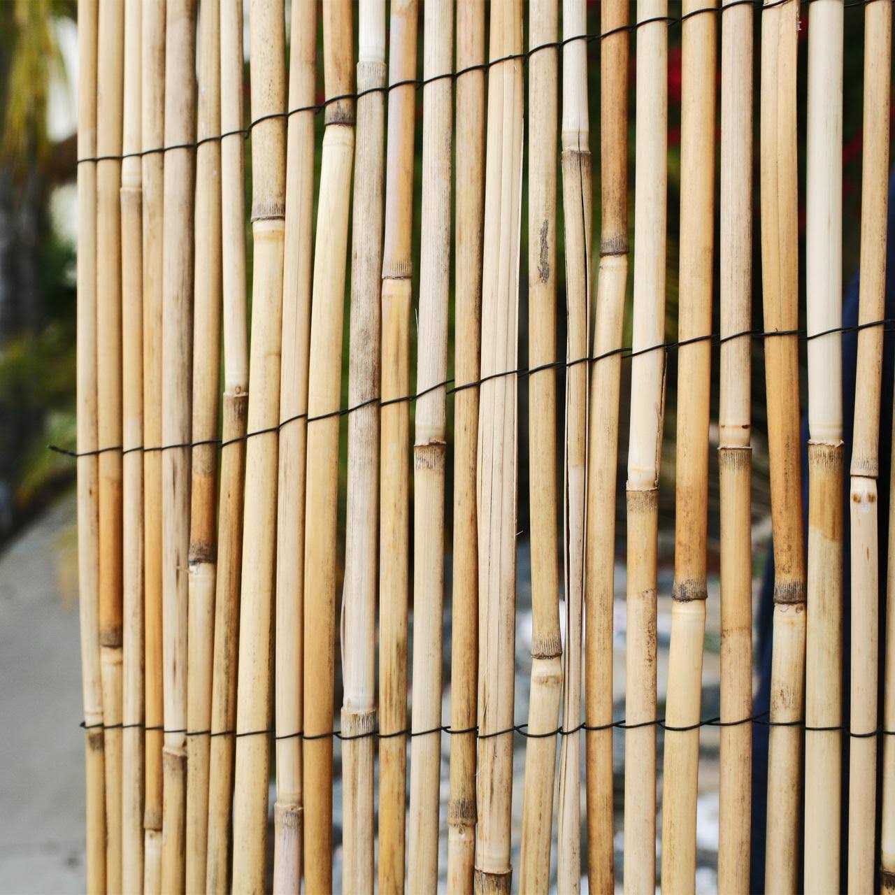 Backyard x-Scapes Jumbo Reed Bamboo Screen Fencing Garden Fence Natural 6 ft H x 16 ft L - Cheap Fitting