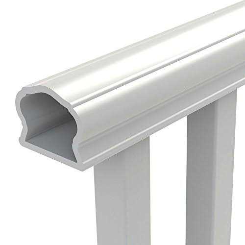 Veranda Traditional 8 ft. x 36 in. White PolyComposite Stair Rail Kit without Brackets - Cheap Fitting
