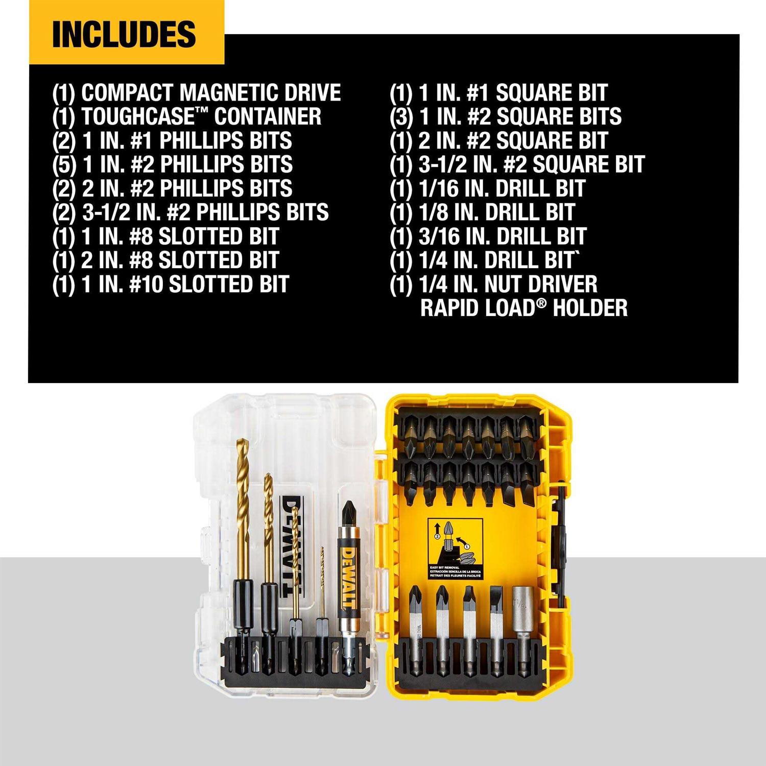DeWalt Tough Grip Screwdriver Bit Set DW2504TG - Cheap Fitting
