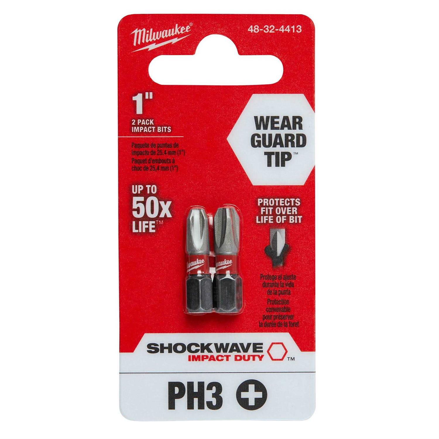 Milwaukee #3 Phillips Shockwave Insert Bit - Cheap Fitting