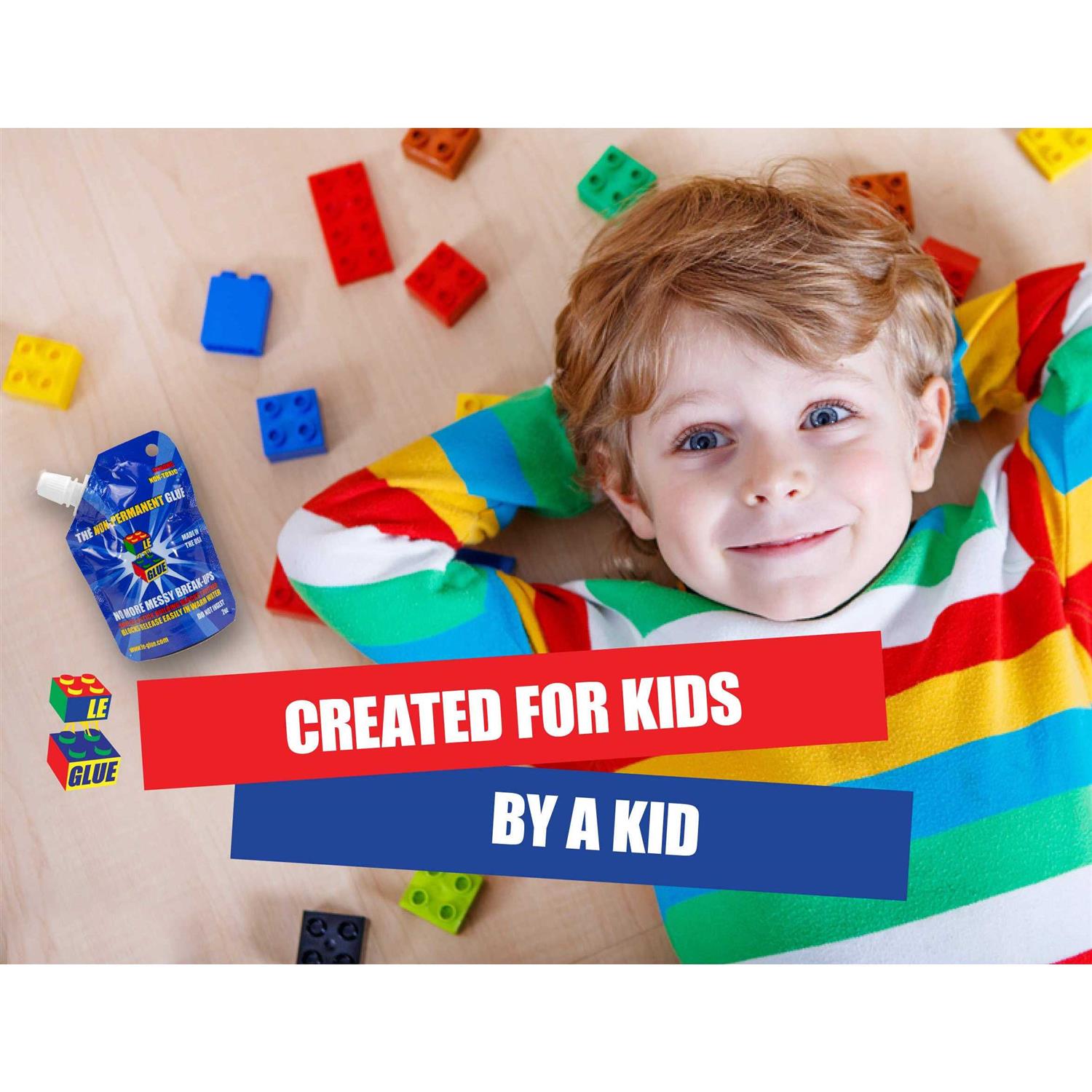 Le Glue Temporary Glue – Non-Permanent Adhesive For Plastic Building Blocks No More Messy Break-ups – Safe - Cheap Fitting