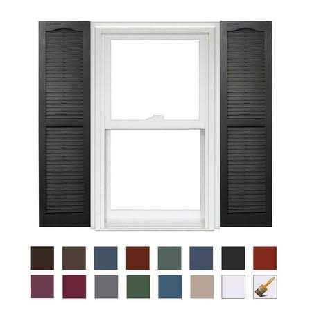 Homeside Open Louver Vinyl Shutters In Stock Now - Cheap Fitting