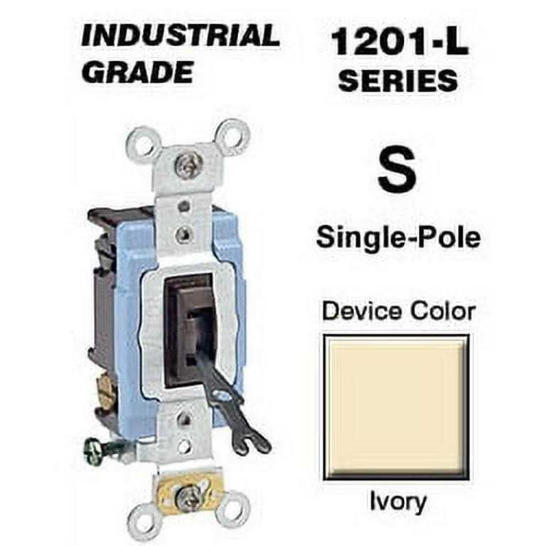 Leviton 1201-2IL 15 Amp Single-Pole Locking Toggle Switch Industrial - Cheap Fitting