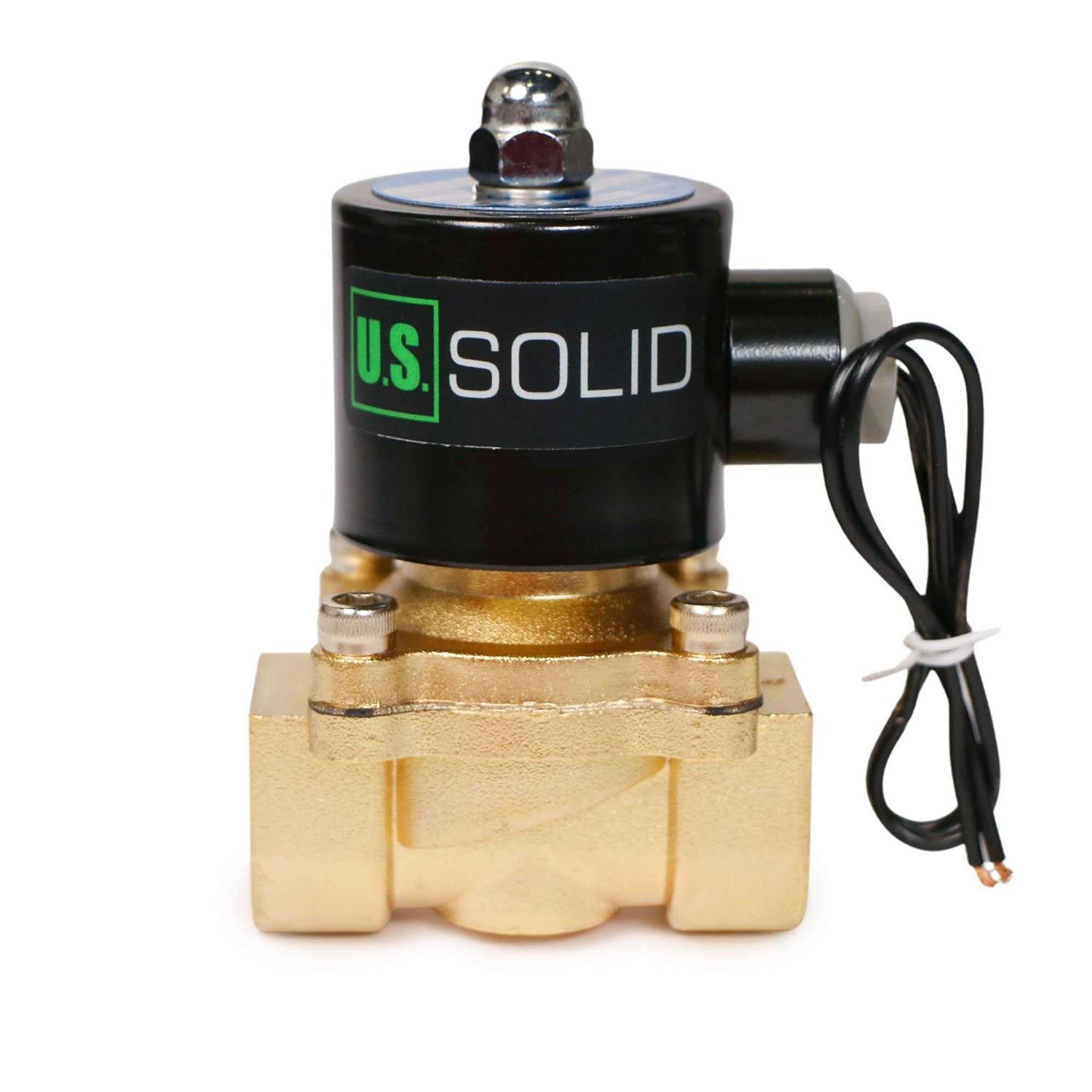 U.S. Solid Solenoid Valve Zinc-Alloy 110V AC Electric Water Valve - Cheap Fitting