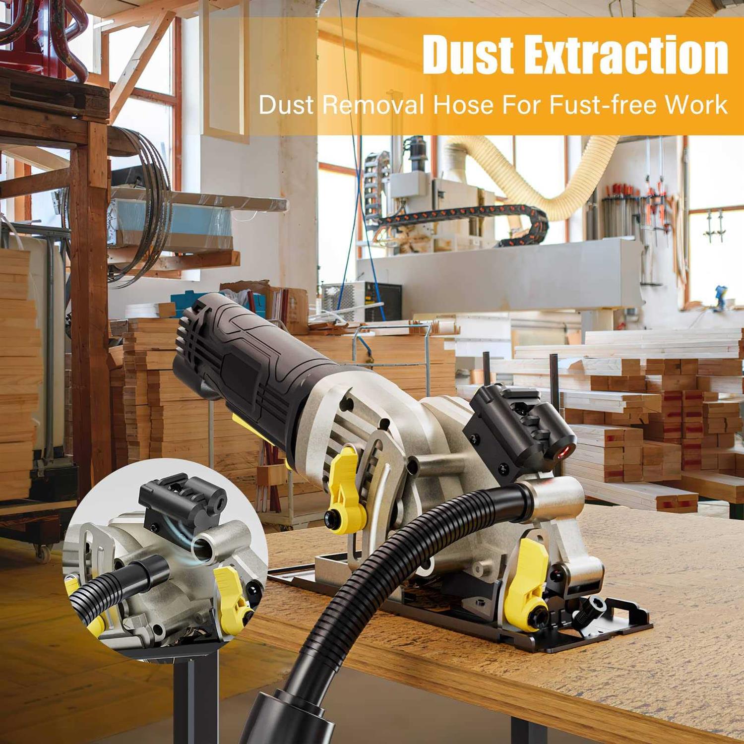 Vistreck Mini Circular Saw, 4.8 Amp 4-1/2 Inch Compact Circular Saw, 3700RPM, Electric Circular Saws with Laser Cutting Guide, Perfect for Wood, Tile and Plast - Cheap Fitting