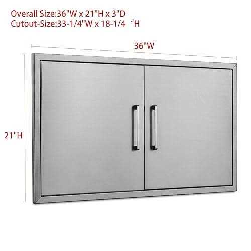 yuxiangBBQ Outdoor Kitchen Doors Stainless Steel BBQ Double Access Door,Flush Mount for Outdoor Kitchen and BBQ Island - Cheap Fitting
