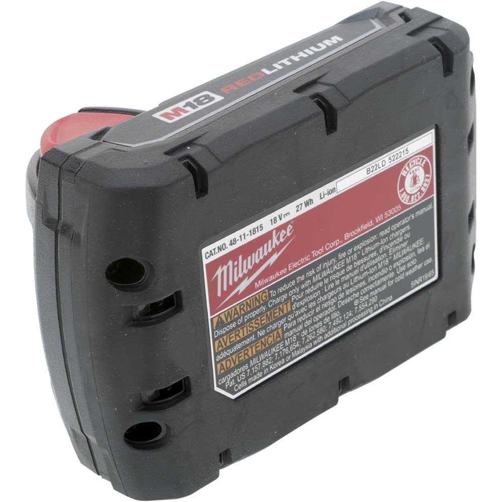Milwaukee 48-11-1815 M18 18V Battery - Cheap Fitting
