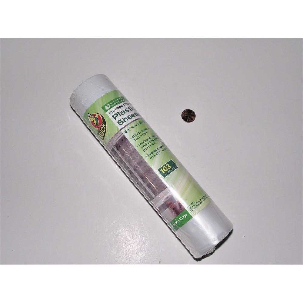 Duck Brand Plastic Sheeting with Pre-Taped Top Edge - Cheap Fitting