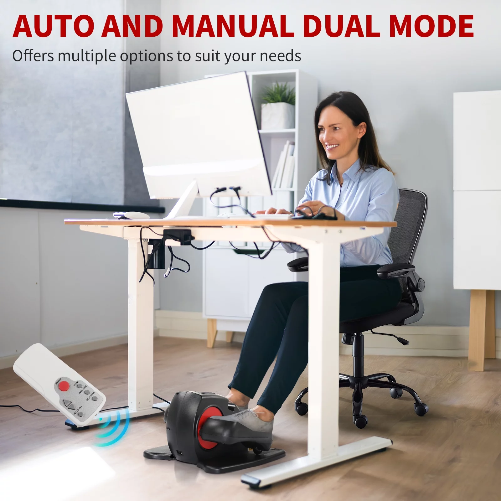 Zimtown Under Desk Elliptical Bike, Pedal Exerciser, Mini Electric Elliptical Machine, Black/Gray - Cheap Fitting