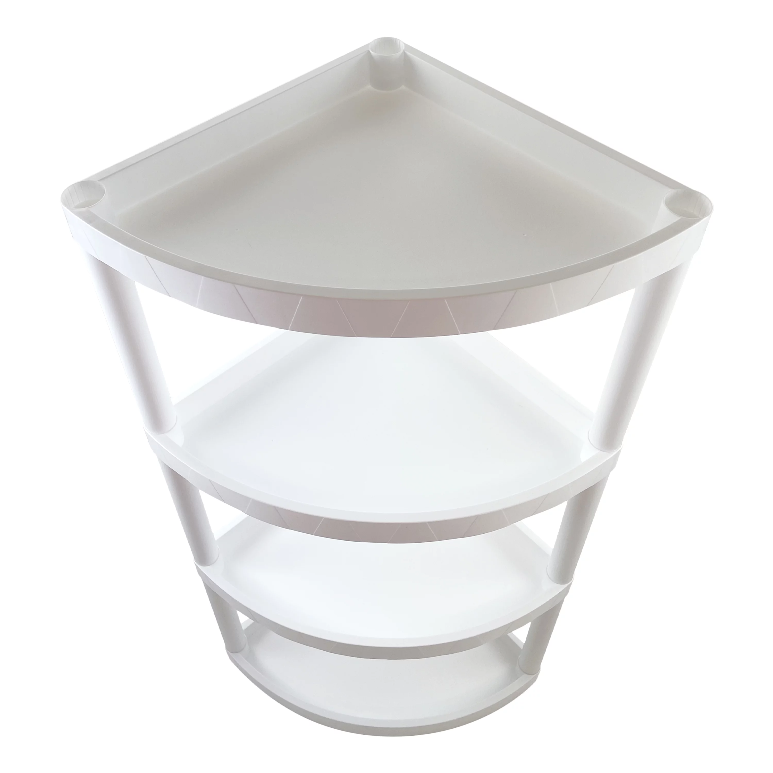 Hyper Tough 4 Tier Plastic Storage Corner Shelf, 20 lb per Shelf Capacity, White, Adult - Cheap Fitting