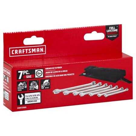 Craftsman SAE Wrench Set - Cheap Fitting