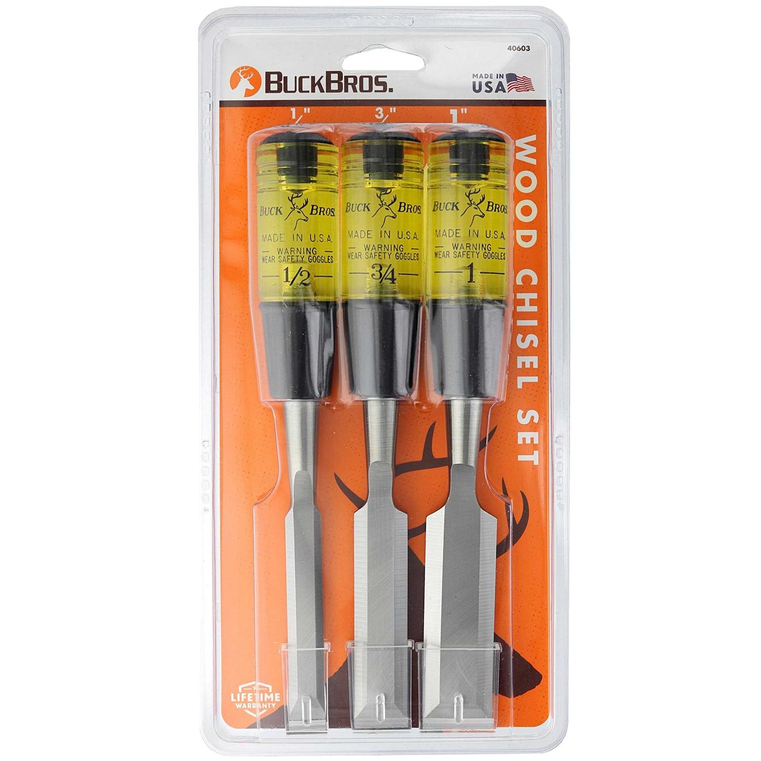 Buck Bros. Buck Brothers 1201030 3-Piece Professional Wood Chisel Set - Cheap Fitting