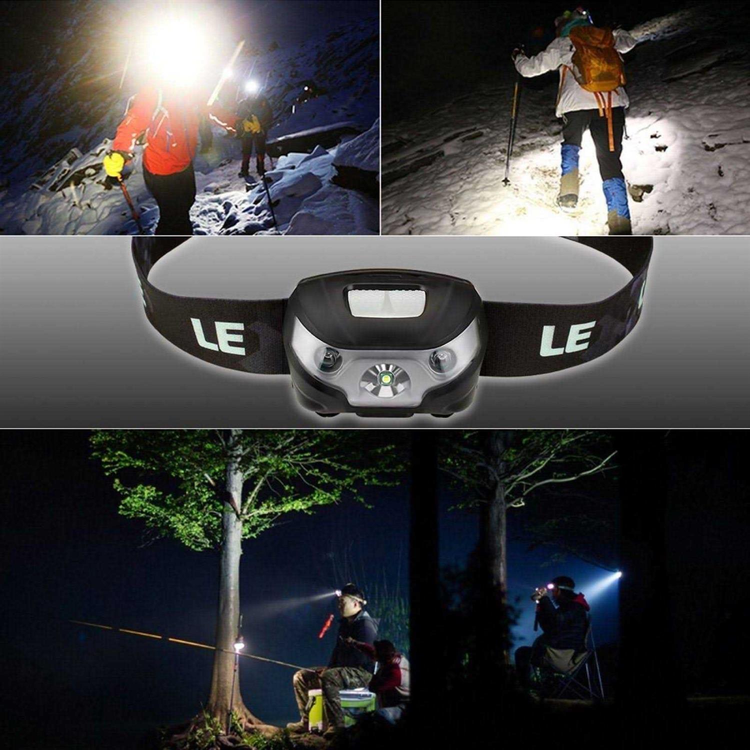 Lighting EVER LED Rechargeable Headlamp, L3200 High Lumen Bright Head Lamp with 5 Modes and White Red Light - Cheap Fitting
