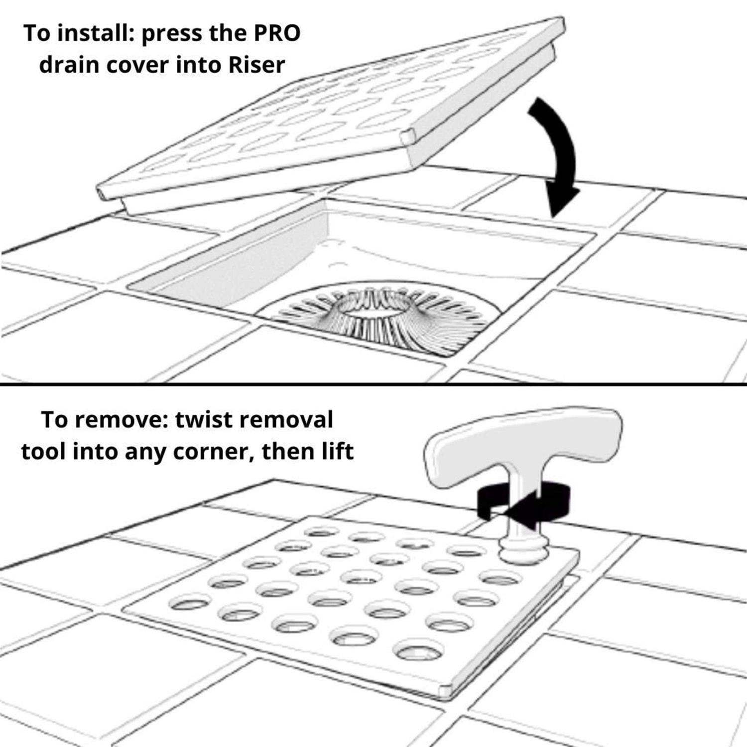 Ebbe E4402 Square Shower Drain Grate - Cheap Fitting