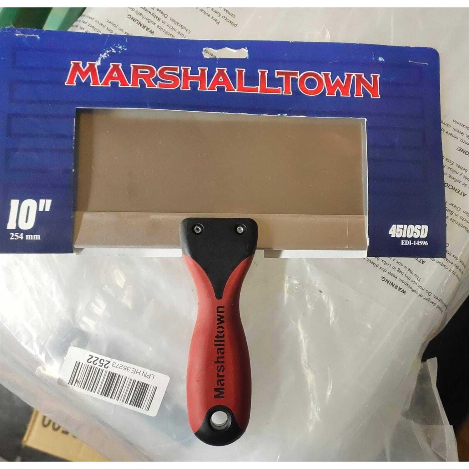 Marshalltown 4510SD 10 x 3 DuraSoft II Stainless Steel Taping Knives - Cheap Fitting