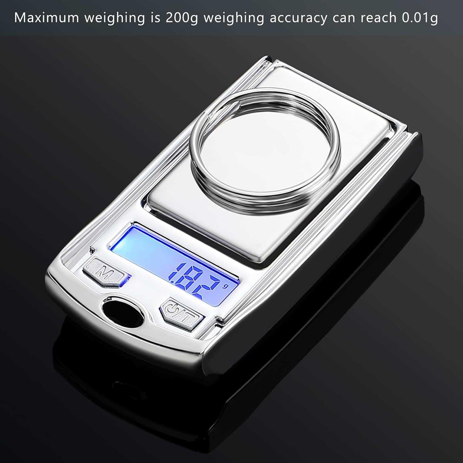 Mini Portable Gram Scale 200g/ 0.01g Mini Digital Pocket Scale Car Key Shape Electronic Scale with Battery for Jewelry - Cheap Fitting