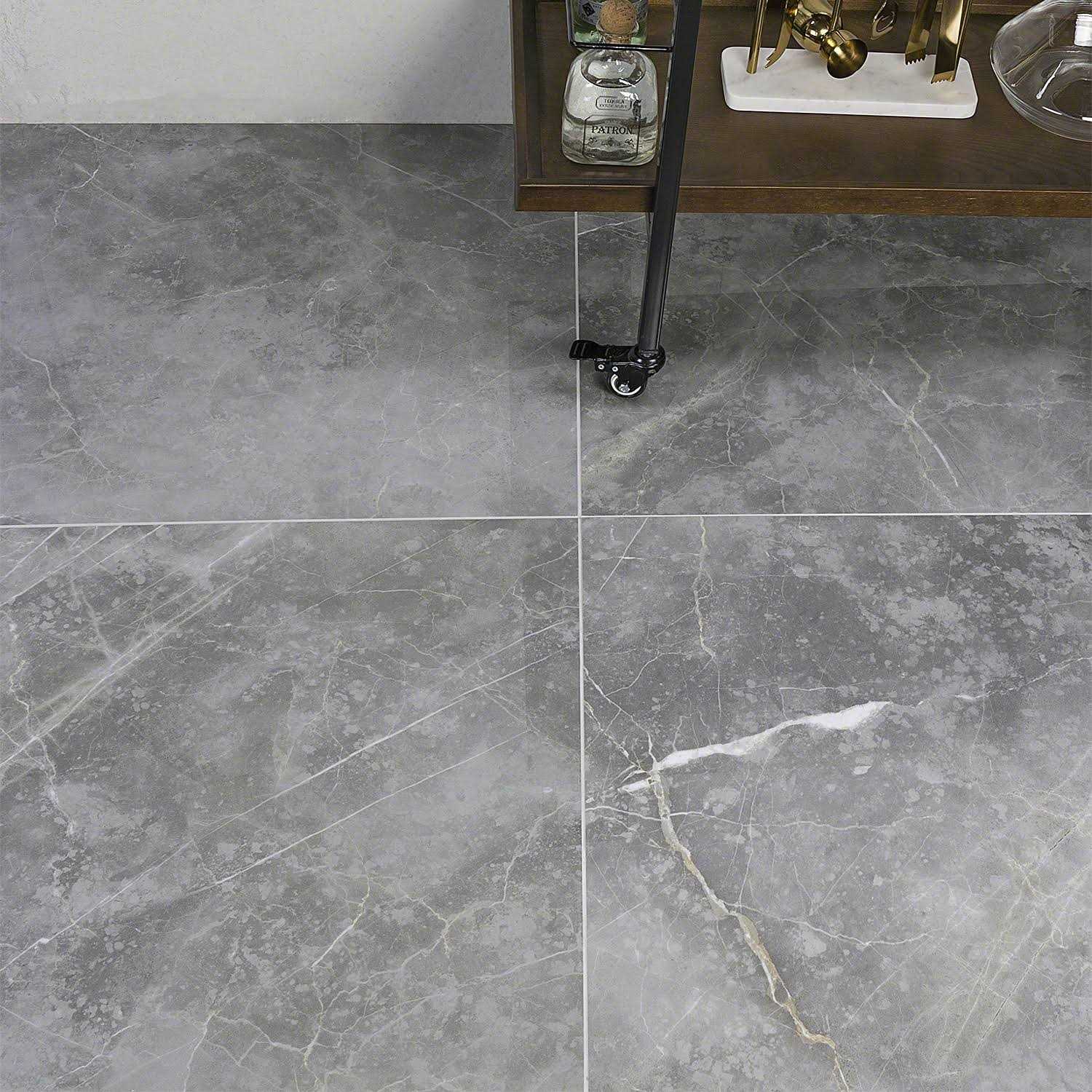 Ivy Hill Tile Marmo 23.62 in. x 23.62 in. Polished Marble Look Porcelain Floor and Wall Tile - Cheap Fitting