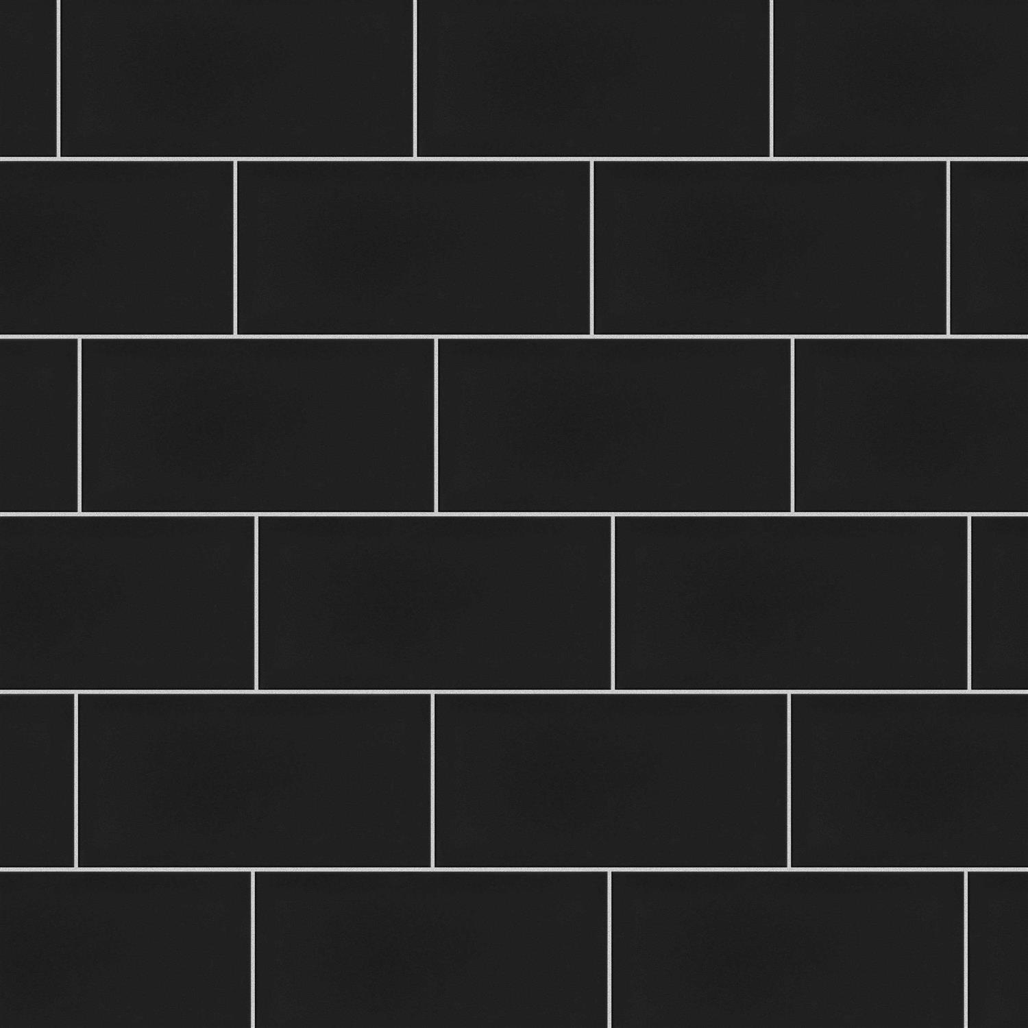 Merola Tile SomerTile 3 x 6-Inch Crown Heights Matte Black Ceramic Wall Tile - Cheap Fitting