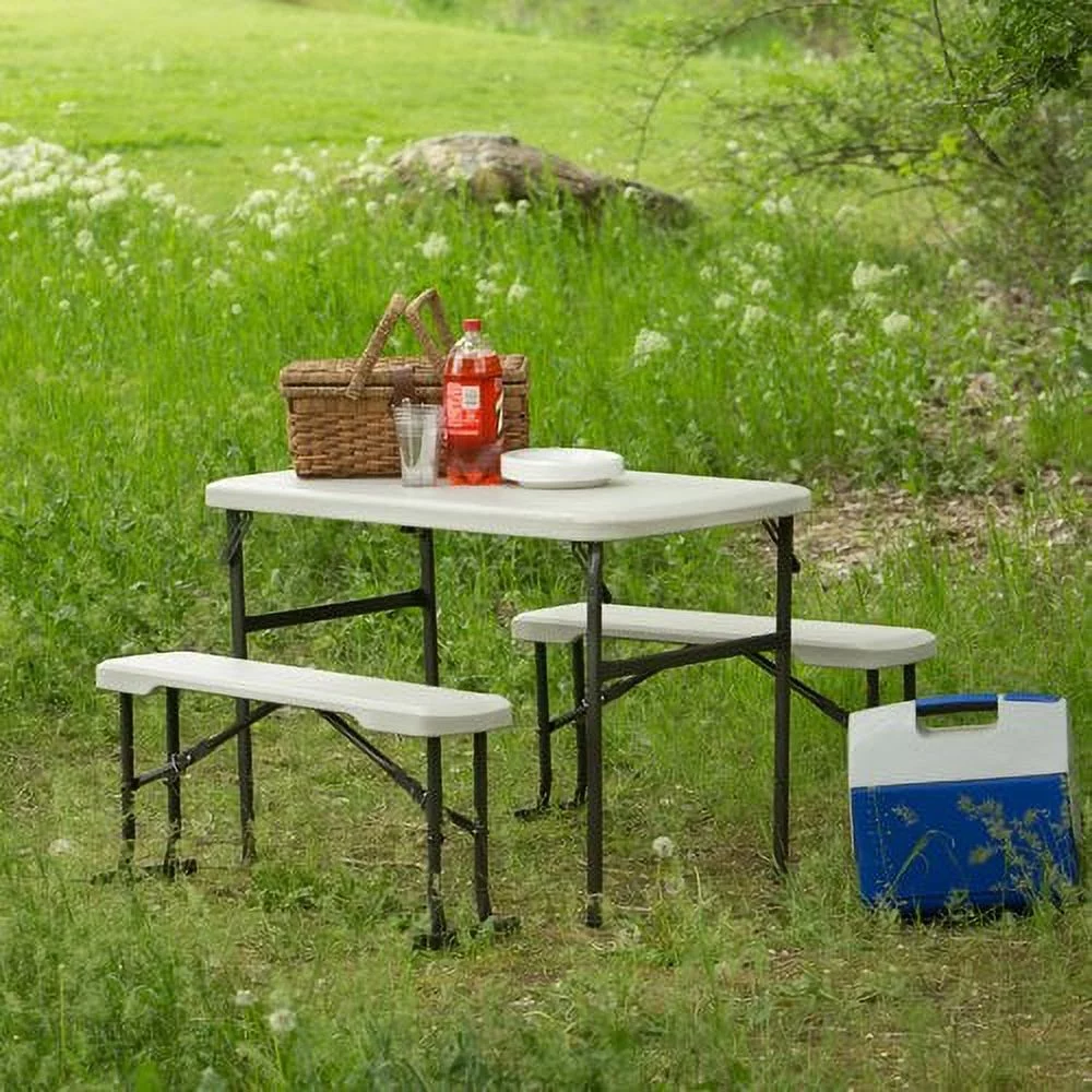 Lifetime Folding Picnic Table with Benches, 80373 - Cheap Fitting