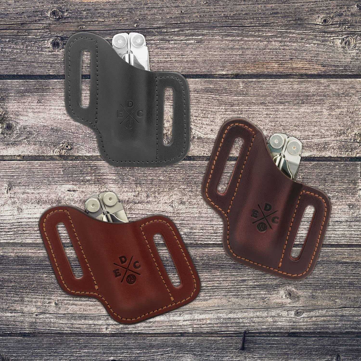 1791 EDC Multitool Sheath, Leather Case Pouch for Belts Compatible with Full Size Leatherman, Gerber, SOG and Similar Sized Multitools - Cheap Fitting