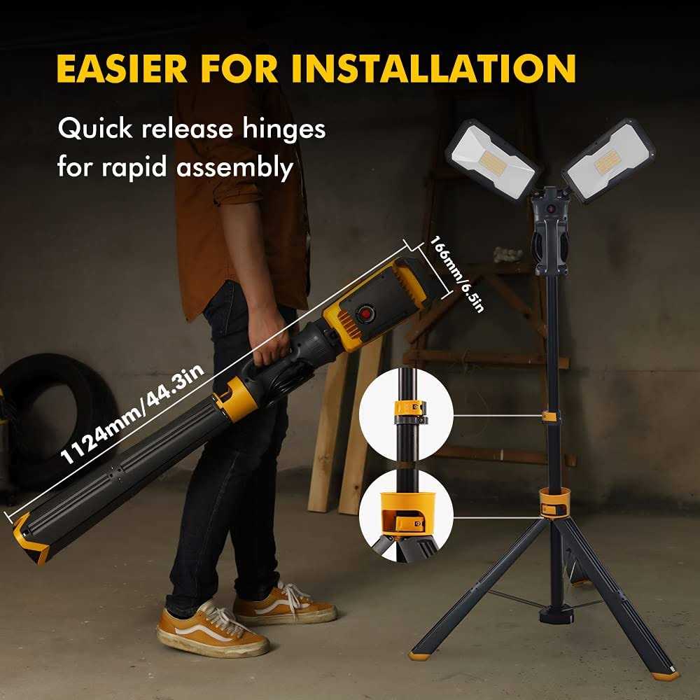 LUTEC 6290max 11000 Lumen 92w Dimmable LED Work Light With Telescoping Tripod - Cheap Fitting