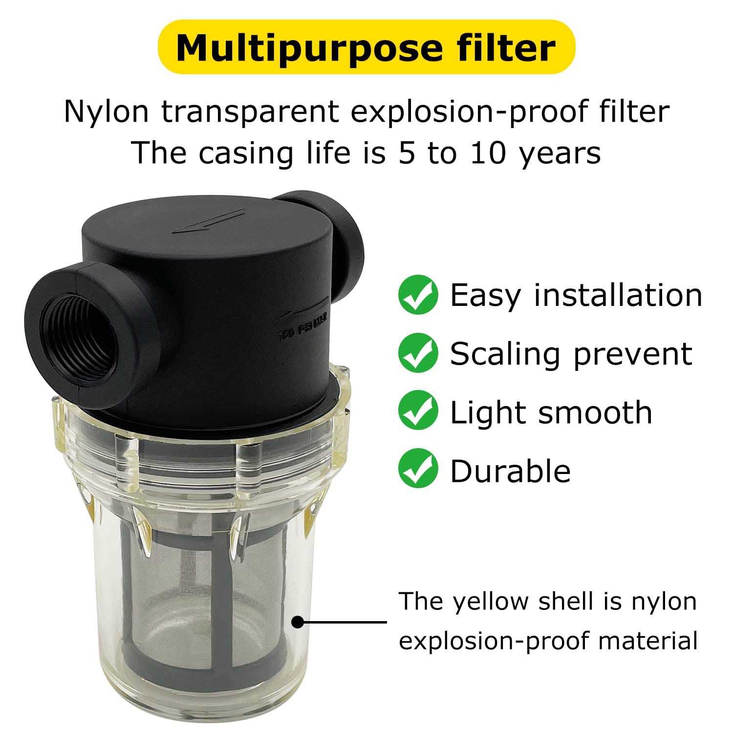 1/2 Female NPT in-Line Strainer with 100 mesh Stainless Steel Filter Screen - Cheap Fitting