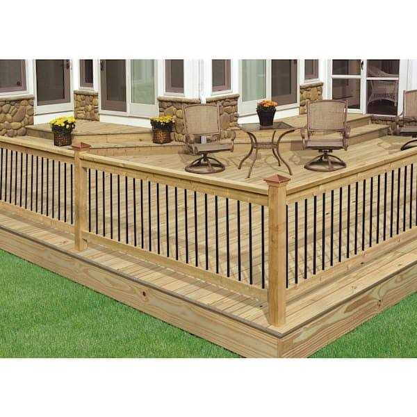 ProWood Pressure-Treated 6 ft. Aluminum Southern Yellow Pine Rail Kit - Cheap Fitting