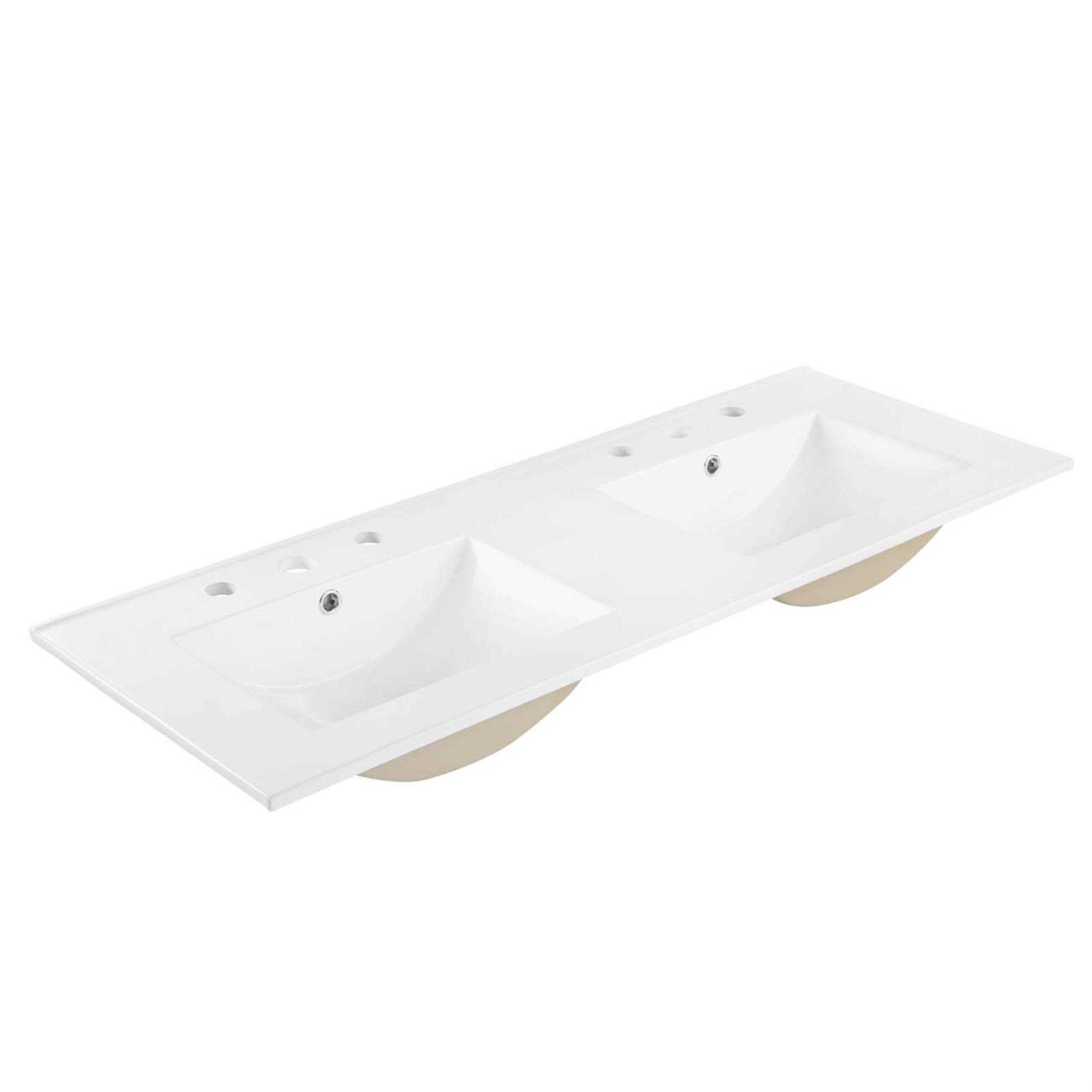 Modway Cayman 48 Double Basin Bathroom Sink - Cheap Fitting