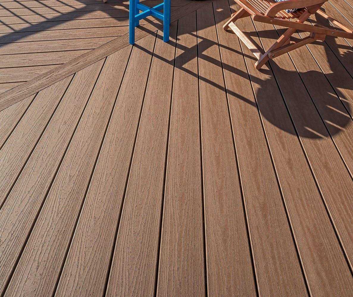 Trex Enhance Basics 1 in. x 6 ft. to 12 ft. Saddle Grooved Edge Brown Composite Deck Board - Cheap Fitting